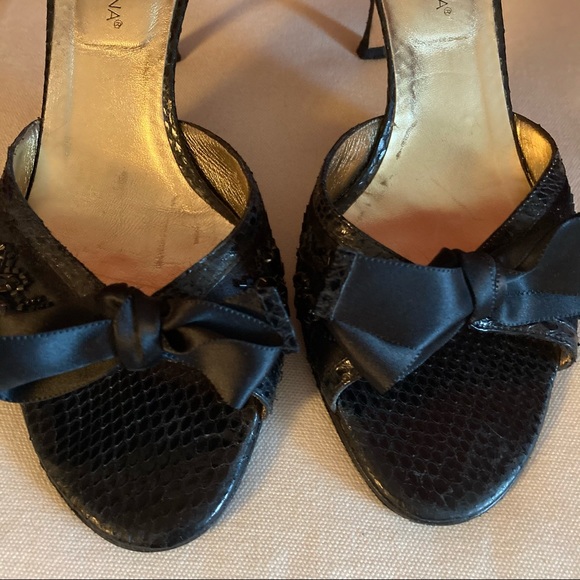 Dolce & Gabbana Shoes - Dolce & Gabbana Snakeskin leather heeled slide 9.5